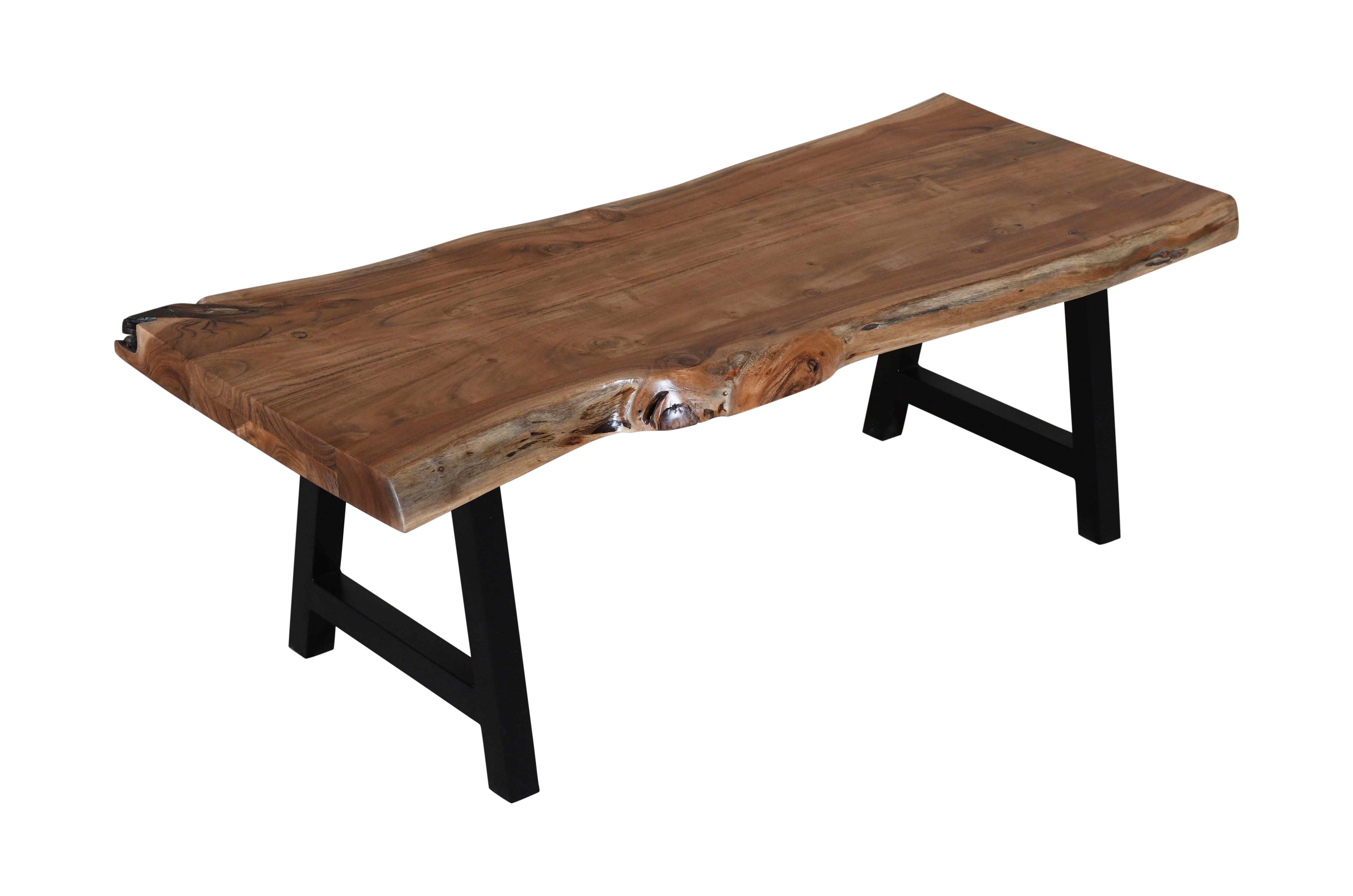 LIVE EDGE WOOD SLAB COFFEE TABLE