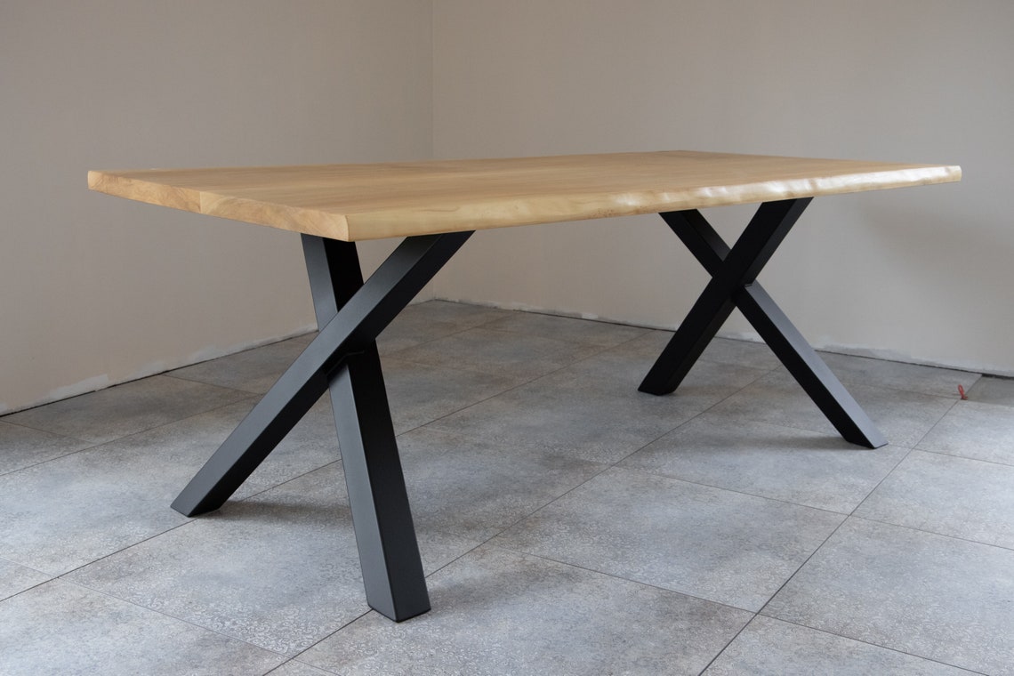 WOODEN IRON DINING TABLE