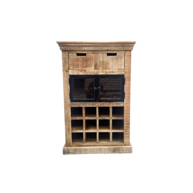 WOODEN MINI BAR CABINET